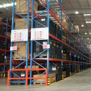 EBILMETAL Customized Durable Steel Pallet Rack Shelving Efficient Inventory Management for Water Food Industry Warehouse Storage