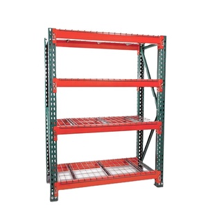 USA Teardrop Pallet Rack With Wire Mesh Deck
