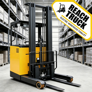 Electric Reach Truck Trilateral Standing Stacker