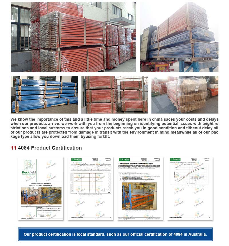 Export bundle packaging and container loading area at Rack Pricing Storage Solutions Co., Ltd.