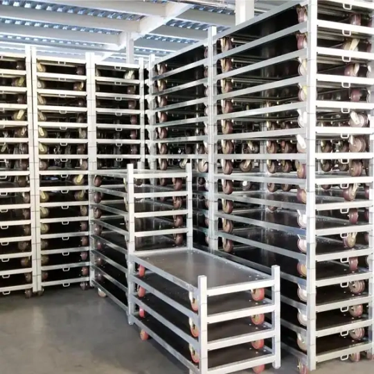 Galvanized flower trolley cart factory