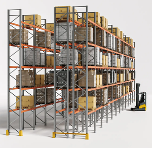 Industrial Steel Pallet Racking System Adjustable Double Deep Heavy Duty Selective Storage Rack Multi-layer Powder Coated