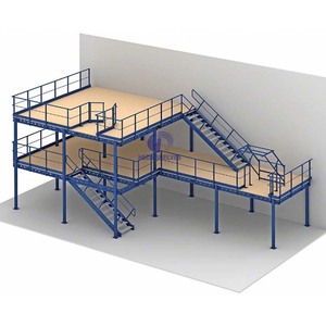 High Q235 Steel Warehouse Multi-level Mezzanine Flooring Rack Industrial Storage Platforms Shelving