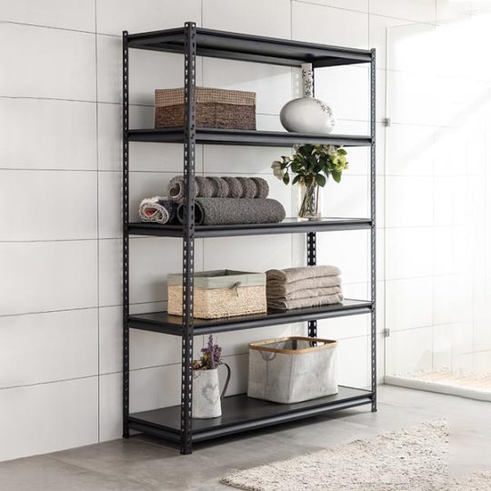 Boltless rivet shelving rack