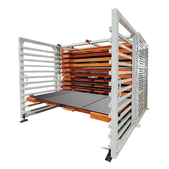 Roll out sheet metal rack