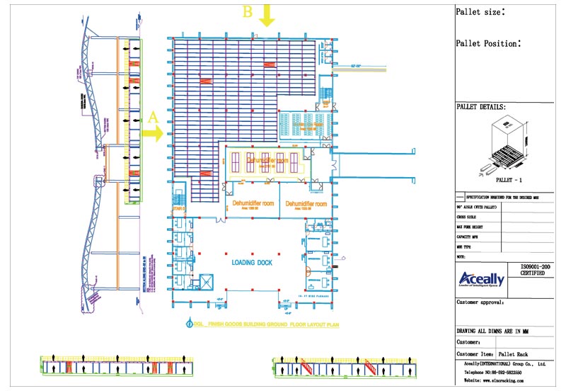 2D CAD Warehouse Layout Blueprint engineered by Rack Pricing Storage Solutions Co., Ltd.