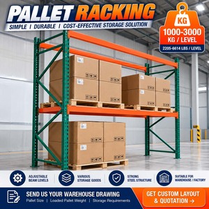 Industrial Steel Pallet Racks 1000-3000 kg Capacity