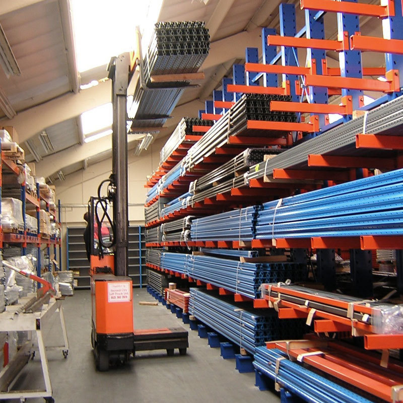 Heavy duty cantilever racks for long material storage