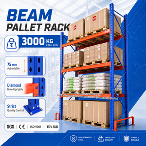 3-tier Cold Rolled Steel Powder Coated 3000KG Factory Direct Heavy Duty Pallet Racking Warehouse Storage Rack